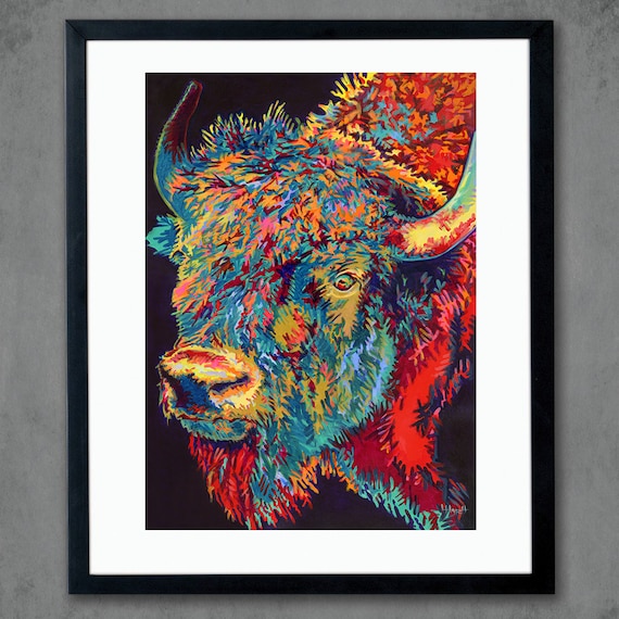 Wildlife Art Print /"The Duel/" Signed Numbered Limited Edition elk mountain lion