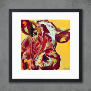 Bozeman 4H Bull Cow Giclee Art Print from Original Painting - Signed Limited Edition Laurel Hatch Studio