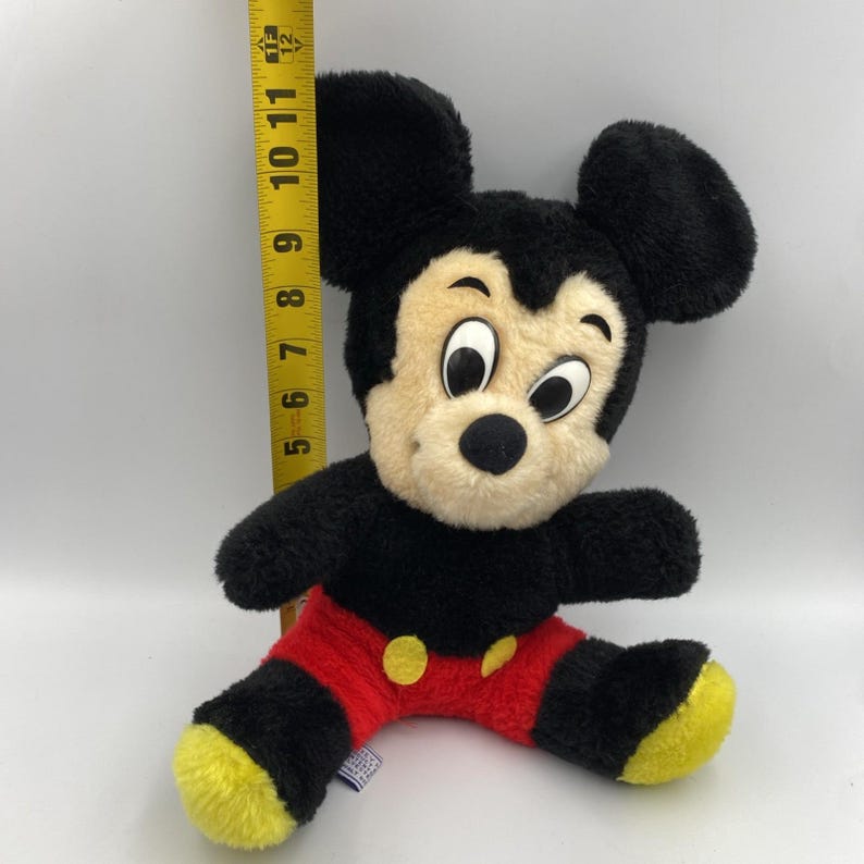Vintage Mickey Mouse Walt Disney Plush 12" Stuffed Made In Taiwan image 5