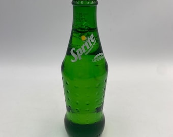 Vintage 1994 Sprite Glass Bottle 250ml Green Dimpled Greek Market Sealed Full