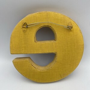 Anthropologie Letter E Lower Case Fabric Patchwork Boho Wall Decor Multicolor image 2