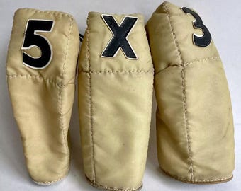 Vintage Golf Club Head Covers Driver X, 3 &amp; 5 Wood