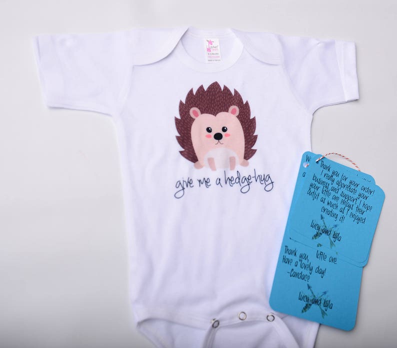 animal hedgehog forest woodland newborn infant bodysuit cute hospital going home outfit boy girl Gender neutral baby clothes gift for mom