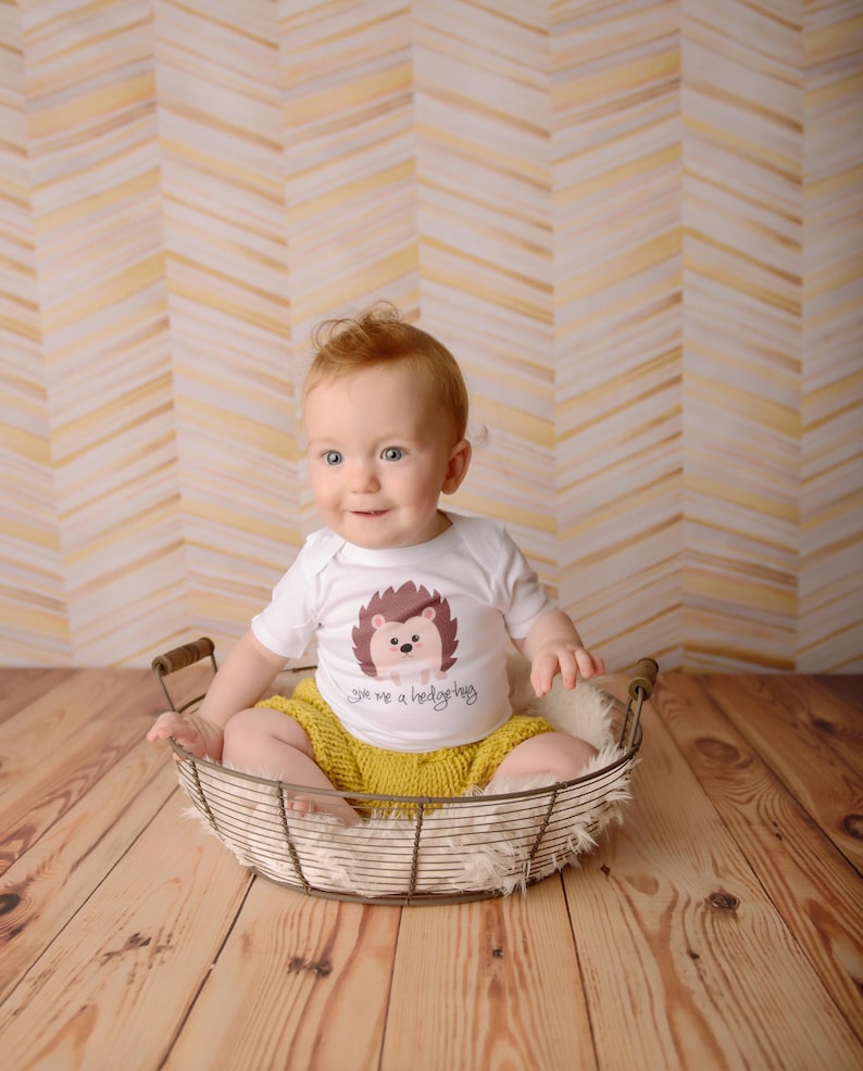 animal hedgehog forest woodland newborn infant bodysuit cute hospital going home outfit boy girl Gender neutral baby clothes gift for mom