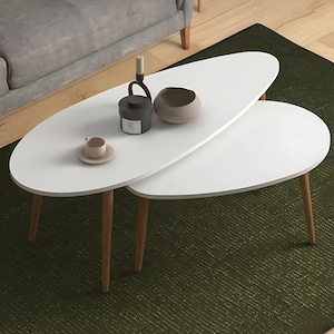 Modern Style Coffee Table - Mid-Century Modern Wooden Coffee Table -  Wooden Coffee Table-Low Centre Table Home Furniture-Scandinavian Table