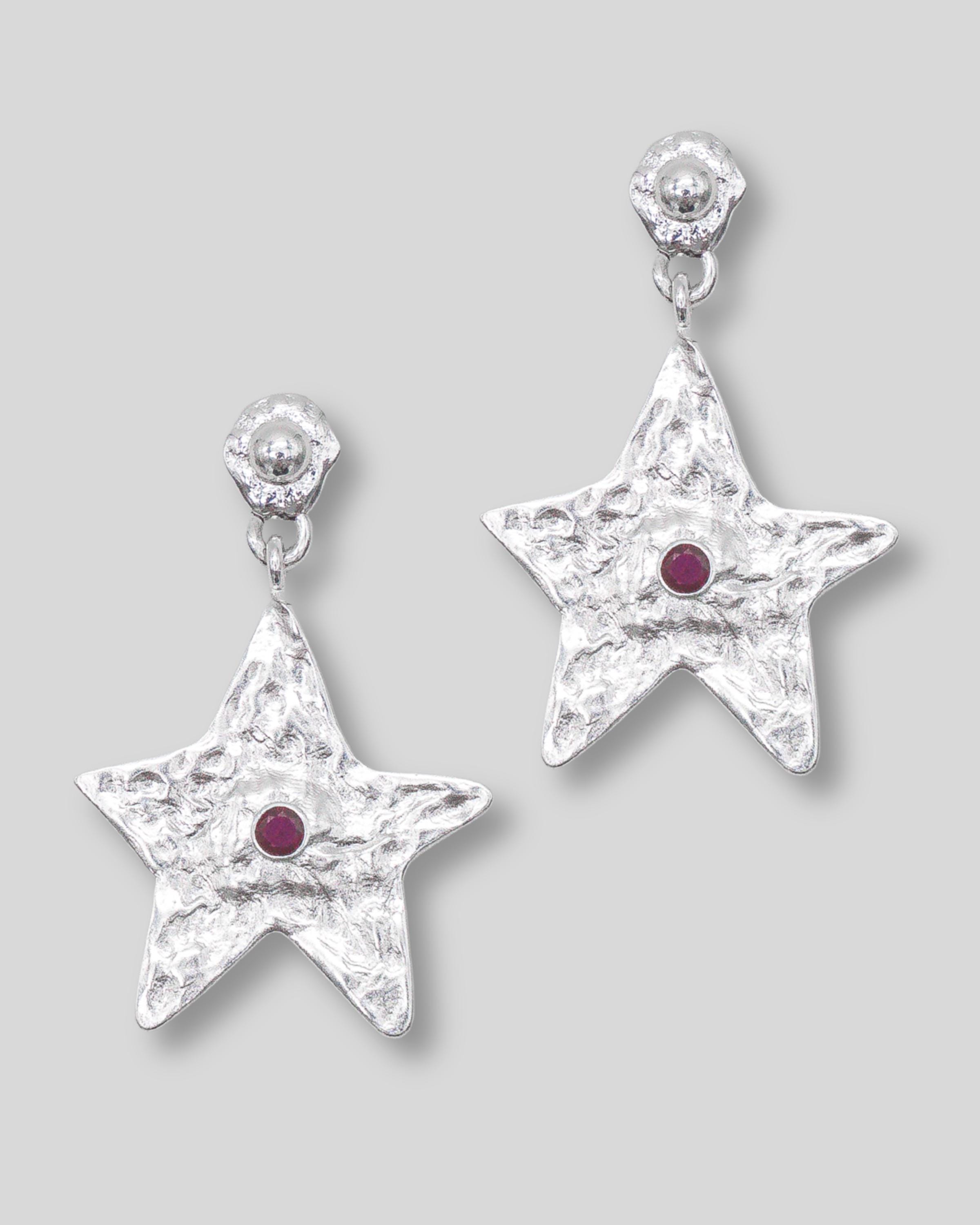 アクセサリー LANIE Kitty Star Earring SILVER925 Silver Star Earrings With Pink Stone · 925 Sterling Silver