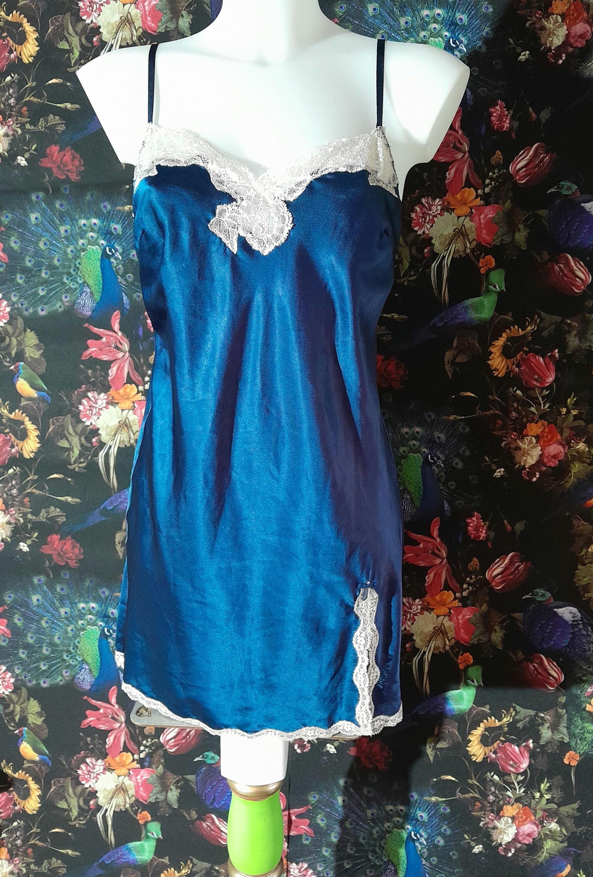 victoria secret blue slip dress Royal Victorias Medium M M Formal dress