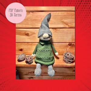 Crochet Gnome Pattern, Christmas Decor, Gonk crochet pattern, Amigurumi Gnome, Siberian Gnome, X-Mas Gnome, Christmas crochet