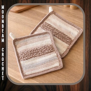 Double Sided, thick Rustic Potholder Crochet Pattern - PDF Download, hot pad.  Anton collection.