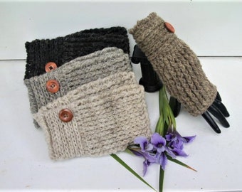 Wrist Warmers Handspun - Hand Crocheted in a Variety of Naturally Coloured Handspun Pure Australian Wool.