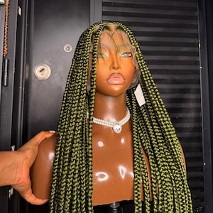 Handmade Knotless Braided Wig: 13x4 Lace Frontal, Baby Hair