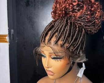 Handmade Fulani Braided Wig: Knotless Braids, Baby Hair, Elastic Band