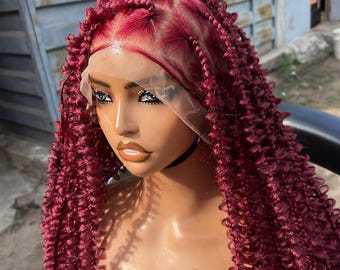 Handmade Knotless Braided Wig: 13x4 Lace Frontal, Baby Hair