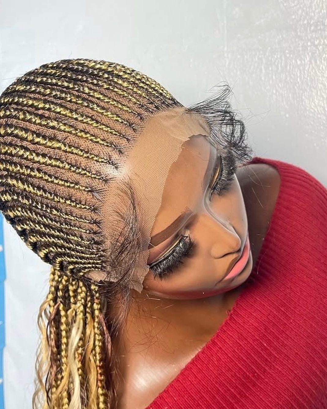 Handmade Jumbo Twist Braided Wig: Full Lace, Baby Hair