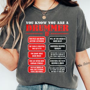 You Know You Are A Drummer Shirt, Funny Drum Player Shirt, Funny Percussion Tee, Drumming Lover Gift, Drum Player Gift, Drummer Birthday Tee