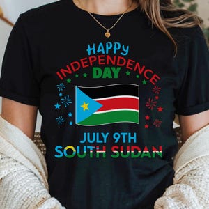 South Sudan 14th Independence Day Unisex Tee, South Sudanese Pride Shirt, South Sudan Flag Gift, Patriotic Short Sleeve T-Shirt