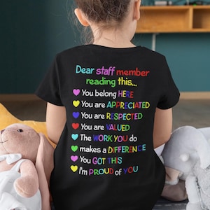 Dear Staff Member Reading This Shirt, Back To School Shirt, Teacher Tee, Admin Tee, First Day Of School Outfit, Dream Team Teacher Shirt