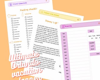 Planificador de vacaciones definitivo en Orlando: guías de parques temáticos y restaurantes, plantillas de planificación