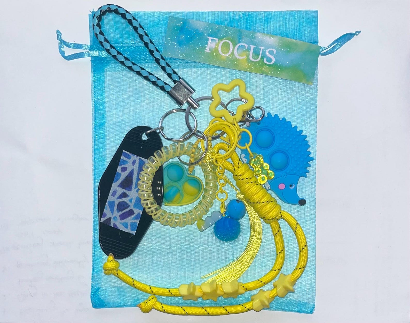 Fidget Keychain for Autism, ADHD, Anxiety, Stress Relief, Sensory Needs ...