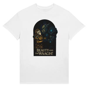 Beauty and the Waaagh! | Warhammer x Disney Parody T-Shirt | Sister Sororitas & Ork Mashup | Grimdark Romance Tee - Ultra Cotton T-shirt