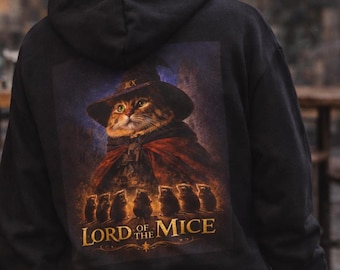 Funny Cat Hoodie ,Lord of the Mice Cat Hoodie, Dark Humor Fantasy Cat Lover Gift