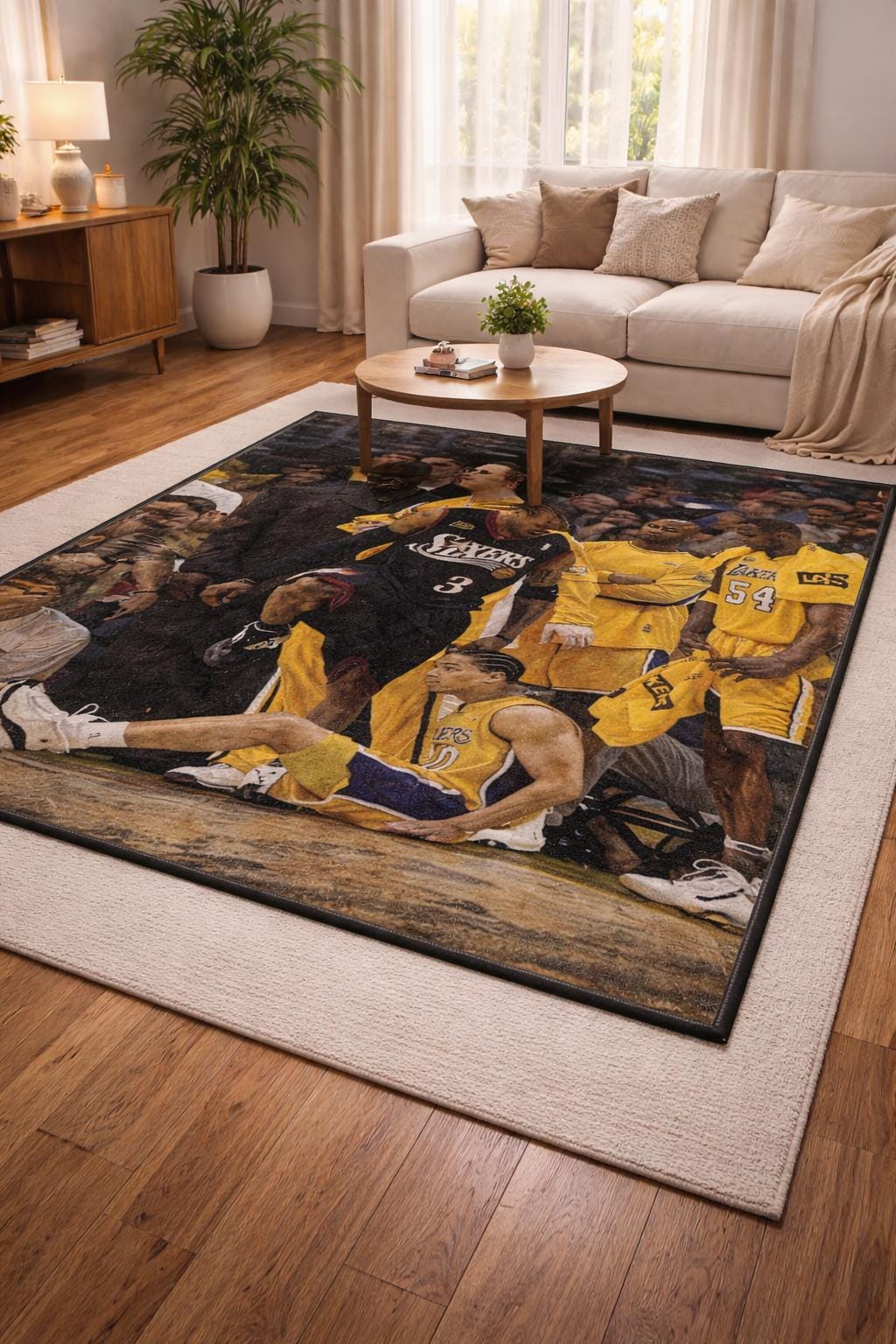 Vintage Allen Iverson Basketball Moment Area Rug | Sports Fan Dorm ...