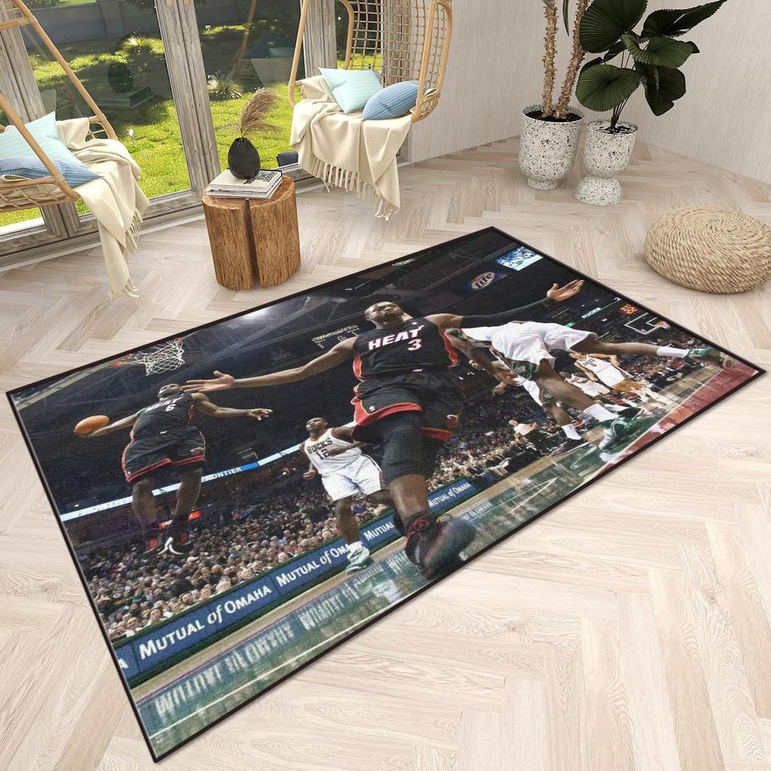 Dwayne Wade Lebron James Alley Oop Room Rug - Etsy