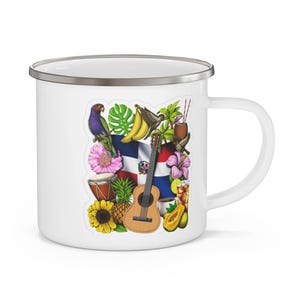 Colorful Enamel Camping Mug, Vibrant Outdoor Mug, Adventure Mug, Picnic Essential, Camping Gift, Nature Lover&#39;s Drinkware