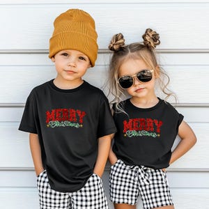 Christmas Kids Tee - Merry Christmas T-Shirt, Holiday Apparel, Kids Gift, Festive Shirt, Winter Celebration Wear