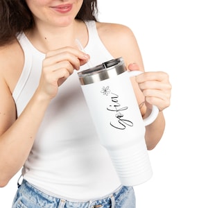 Custom Insulated Travel Mug - 40oz, Personalized Drink Mug, Perfect for Travel, Unique Gift for Her, Eco-Friendly Coffee Cup