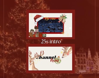 Christmas YouTube Intro – 25s Aesthetic Holiday Intro (Canva Editable)