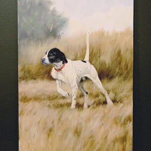 Origineel olieverfschilderij - vintage hondenportret | Duitse kortharige wijzer
