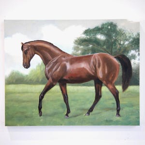 Original Oil Painting - Vintage Horse Portrait
