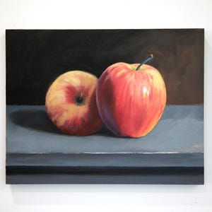 Pintura a óleo original - Natureza morta | Apple