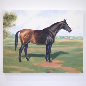 Original Oil Painting - Vintage Horse Portrait