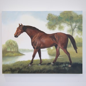 Original Oil Painting - Vintage Horse Portrait