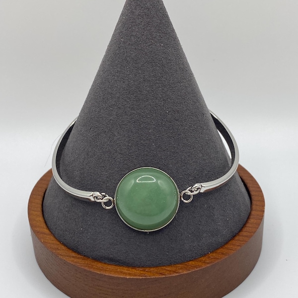 Brazalete de acero inoxidable - Aventurina