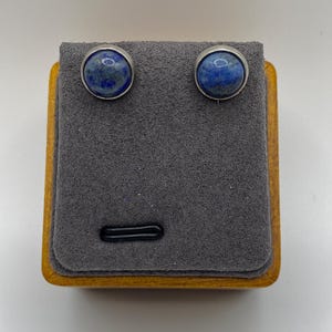 Blue Spot Jasper Stud Earrings