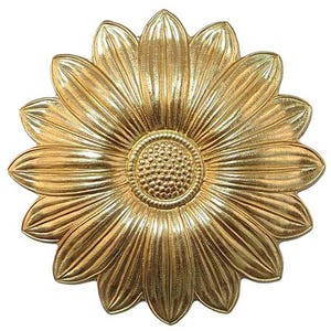 Huge Sunflower Solid Brass Stamping