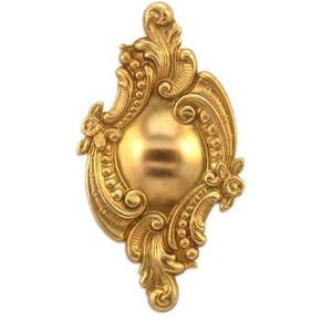 Medium Sculptural Floral Solid Brass Stamping