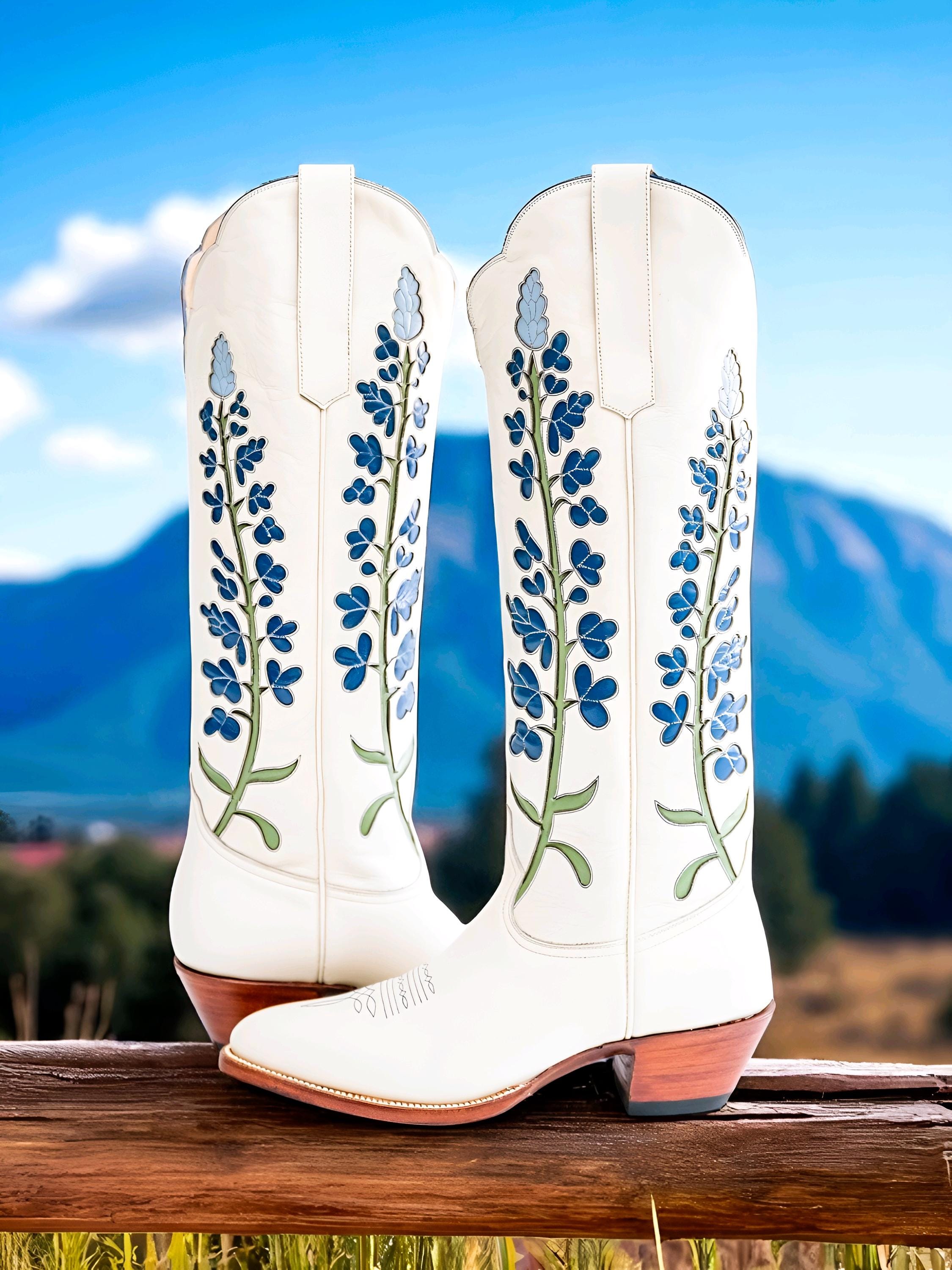 White Cowboy Boots Wide Calf UK