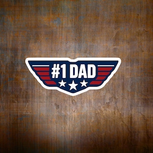 Coole #1 vaderdagstickers - cadeau voor vaders, Vaderdag, superheld vader, verjaardag, cadeau voor hem, Dad Vibes, coole vader, leuke vader