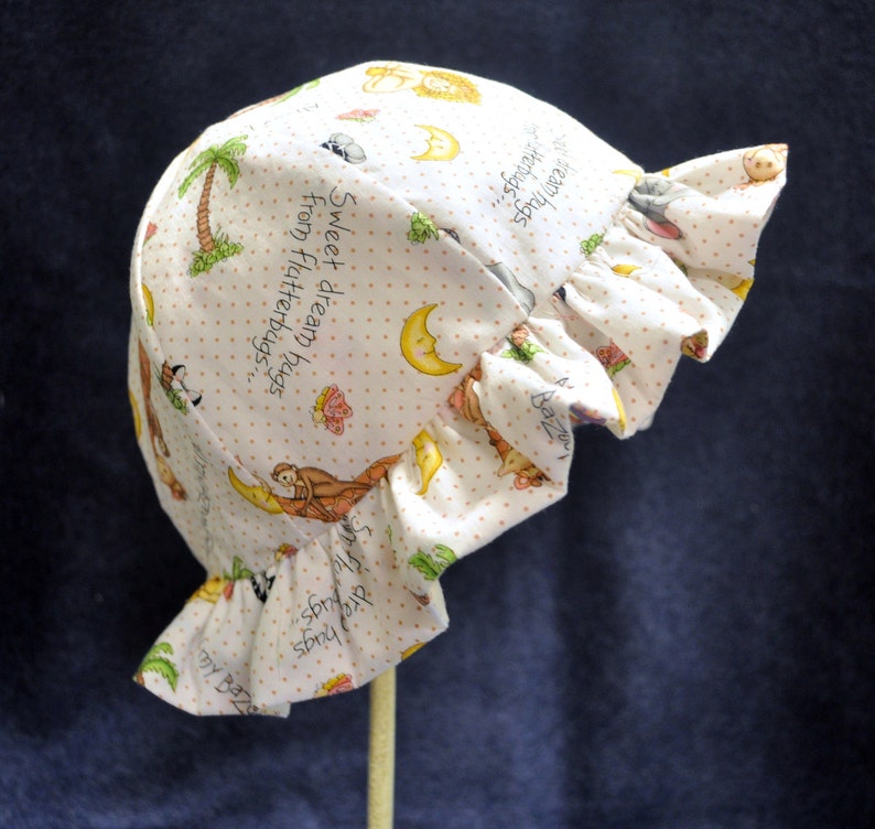 Girls Reversible Cotton Sun Hat with Ruffles Brim