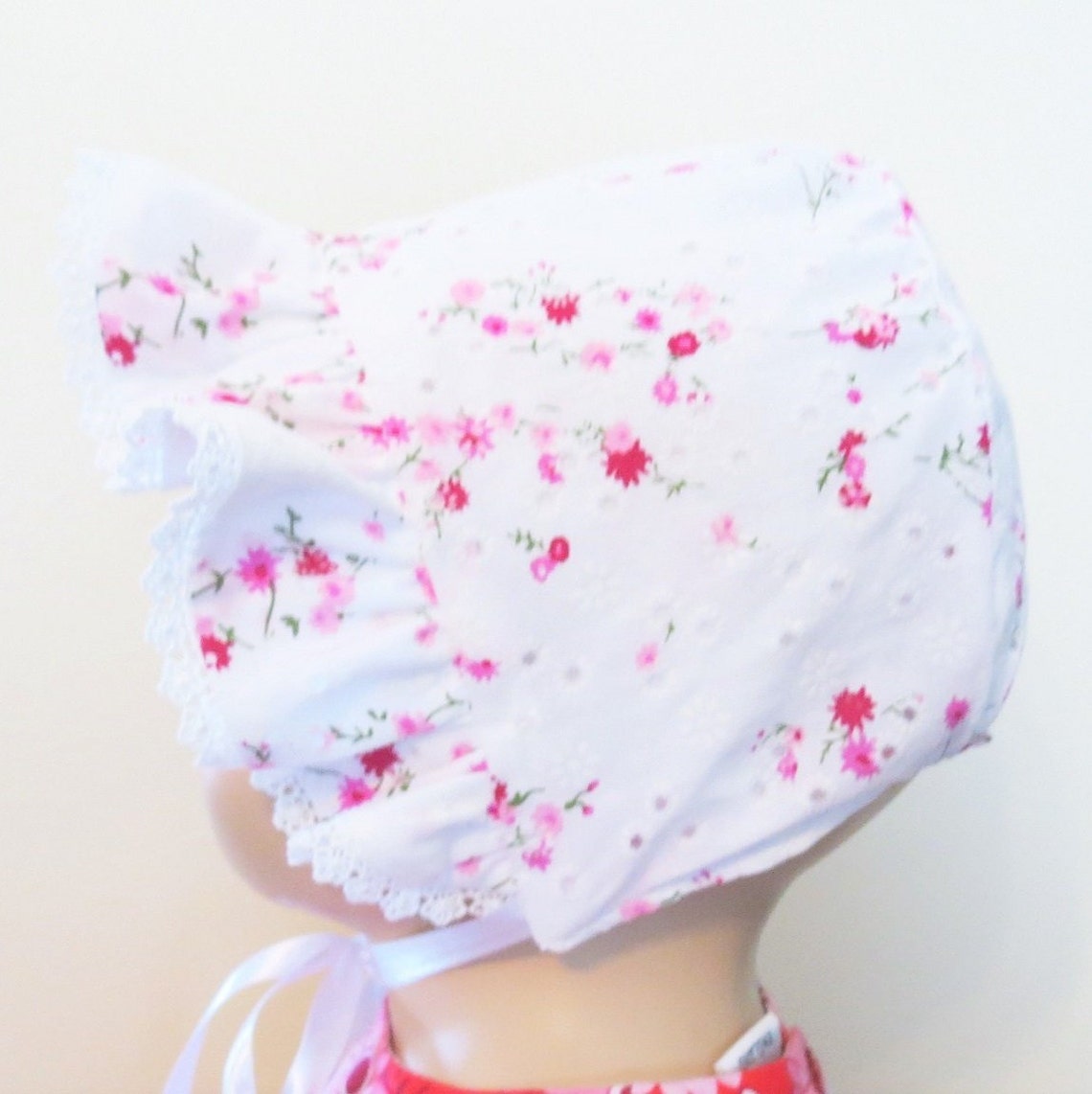 Cute Lace  Baby Hat Girl Sun Hat Breathable Cotton Infant Bonnet