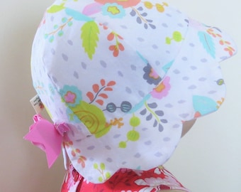 Scallop Brim Bucket Hat  Girls Reversible Hat  Toddler Beach Hat   Cotton Sun Hat  Bucket Hat  Infant Sun Hat  Floppy Hat  Children Hats