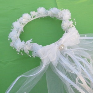 First Communion Veil Floral Crown