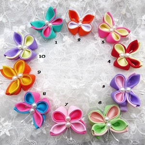 Girls Hair Clip  Infant Hairclip  Hair Clip  Kanzashi Butterfly Hair clip   Infant Hairclip  Butterfly Hair Clip  Mini Hair clip