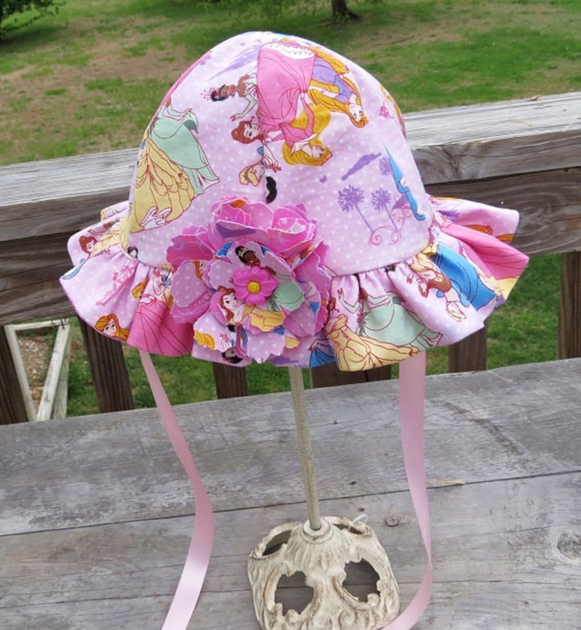 Sun Hat Cotton Reversible Sun Hat Disney Princess Character Etsy