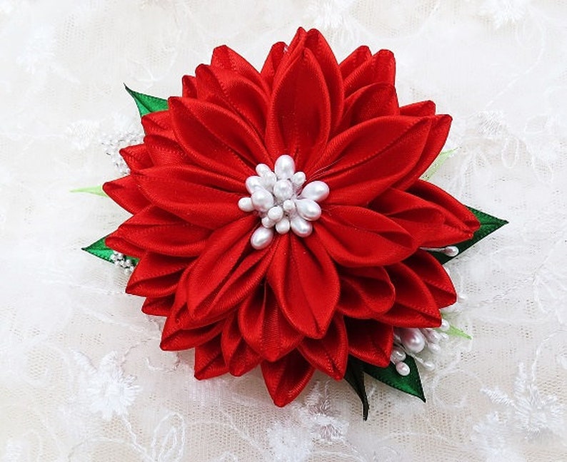 Kanzashi Flower Hair Fascinator Brooch Wedding Accessories image 3