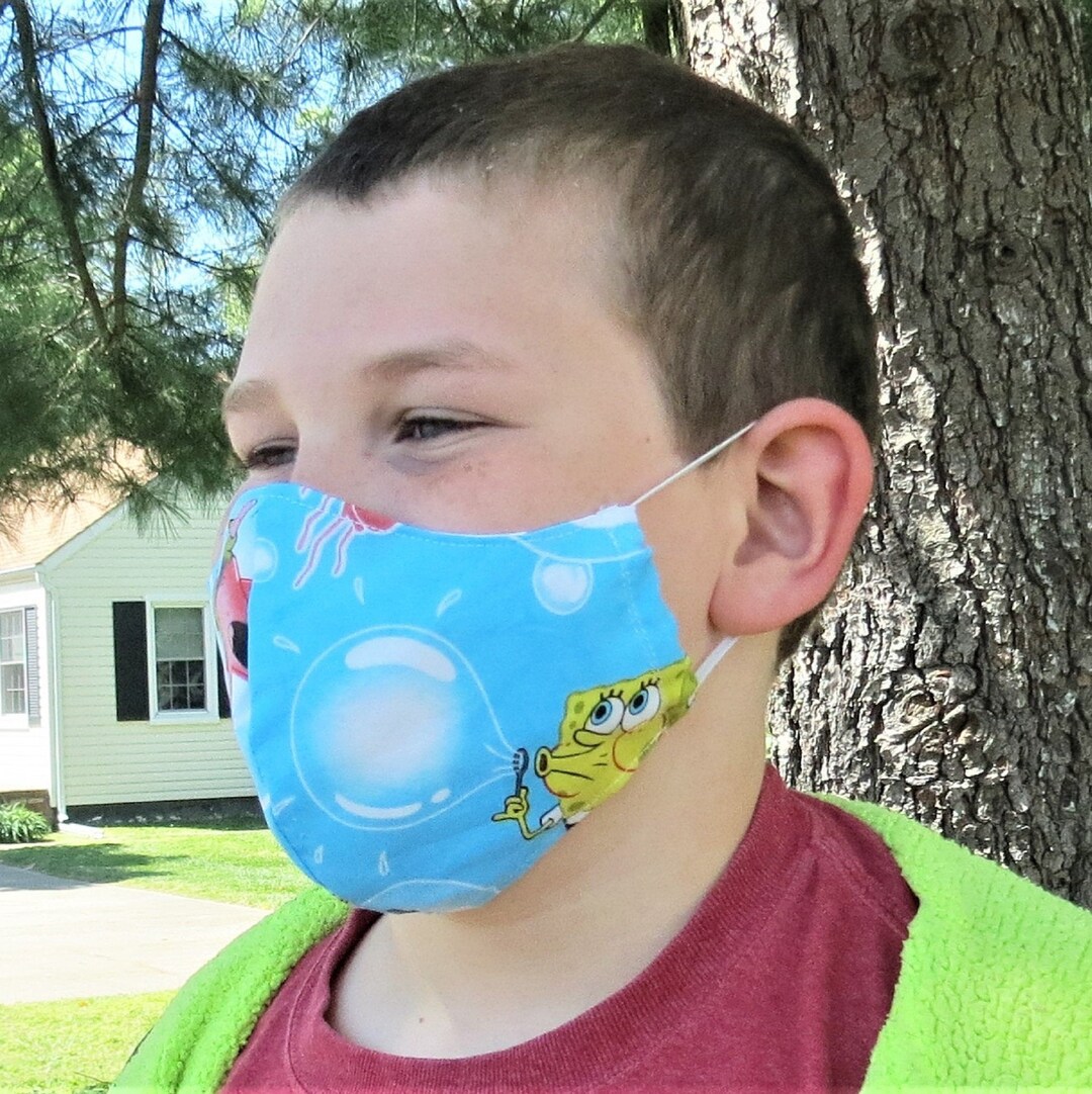 Children Boys Face Mask Unisex Face Mask With Lanyard Strap Two Layer